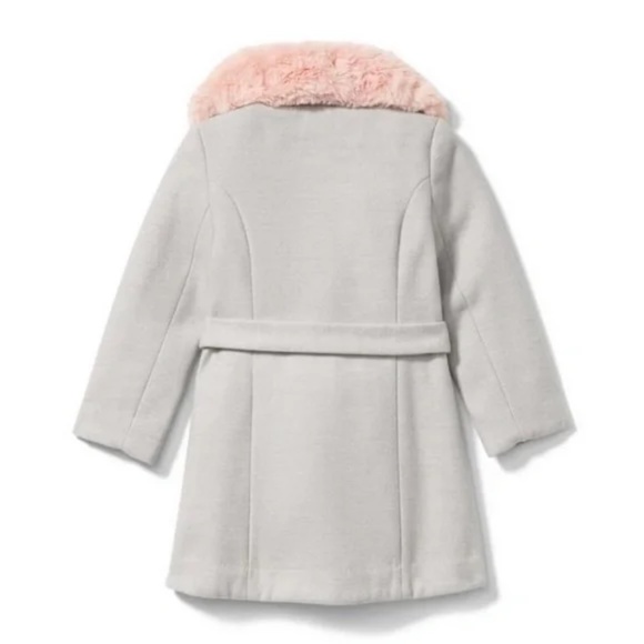 Janie and Jack Grey Faux Fur Trim Coat 18-24M - Picture 2 of 4